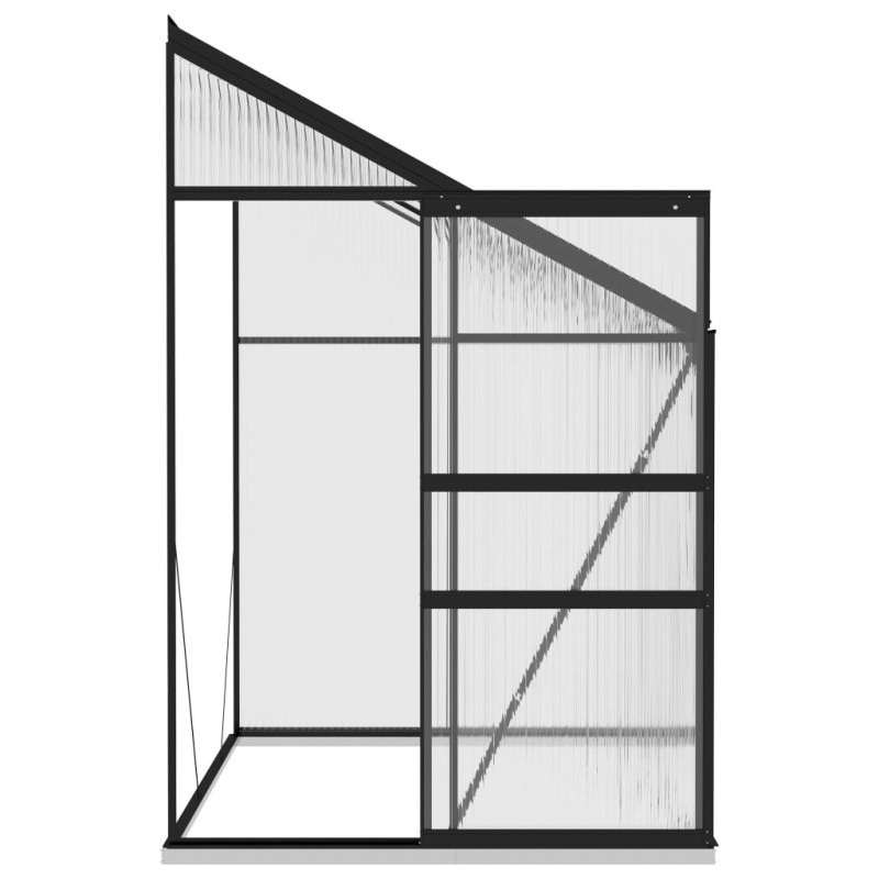 Szklarnia, antracytowa, aluminium, 3,97 m³