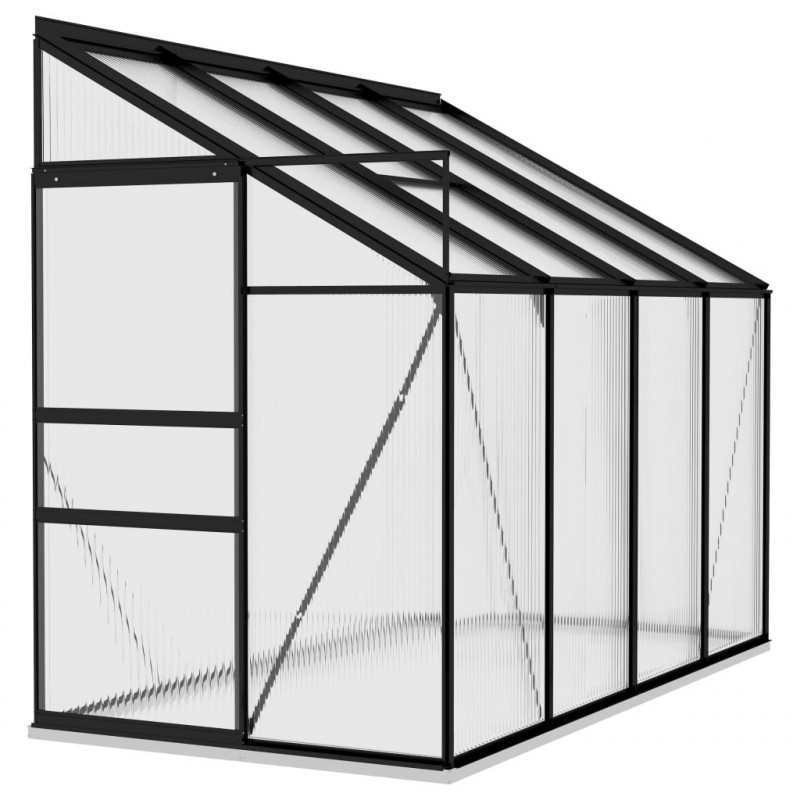 Szklarnia, antracytowa, aluminium, 5,24 m³