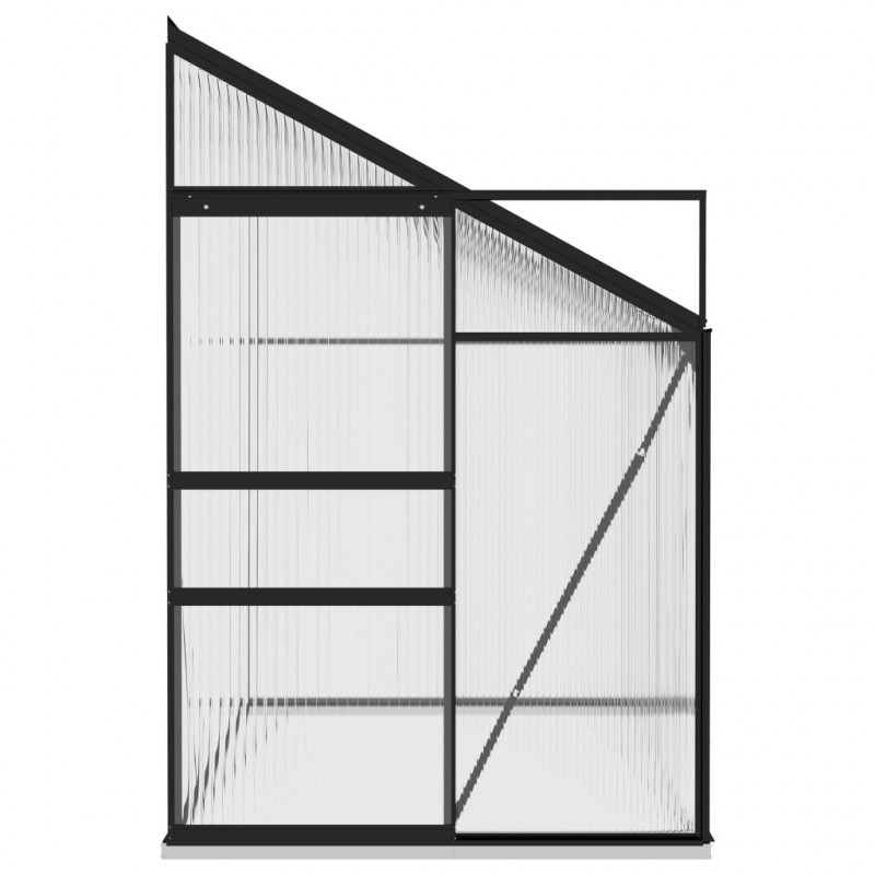 Szklarnia, antracytowa, aluminium, 5,24 m³