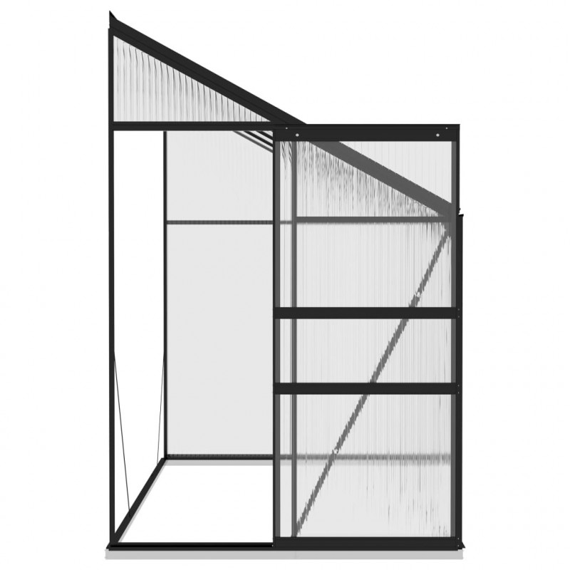 Szklarnia, antracytowa, aluminium, 5,24 m³