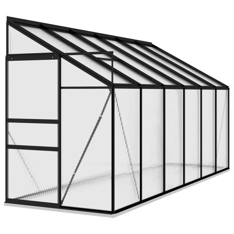Szklarnia, antracytowa, aluminium, 7,77 m³