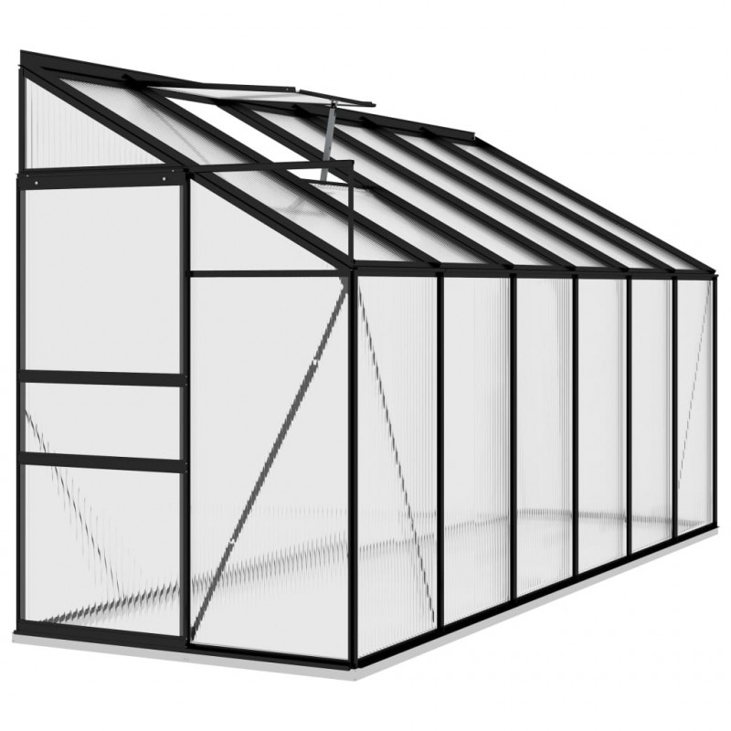 Szklarnia, antracytowa, aluminium, 7,77 m³
