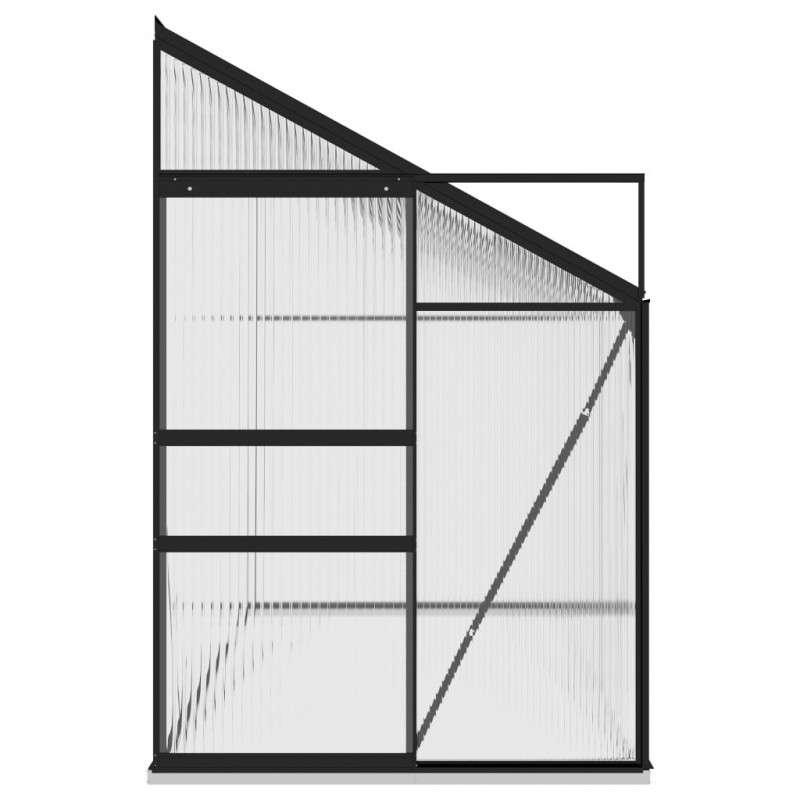 Szklarnia, antracytowa, aluminium, 7,77 m³