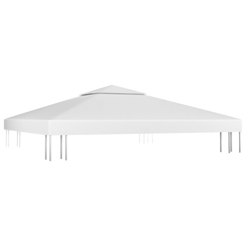 2-poziomowe zadaszenie altany, 310 g/m² 3x3 m, białe