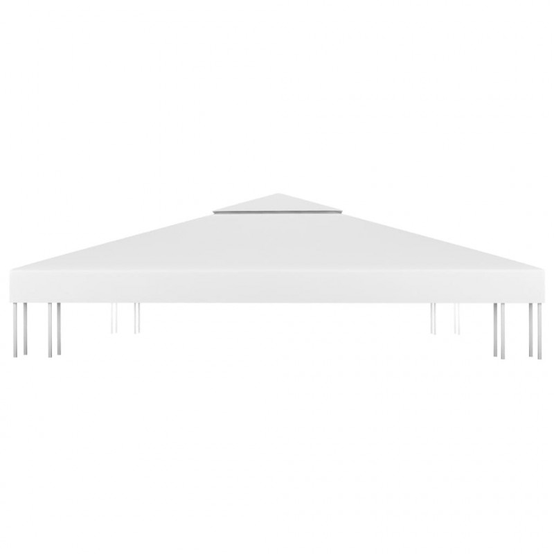 2-poziomowe zadaszenie altany, 310 g/m² 3x3 m, białe