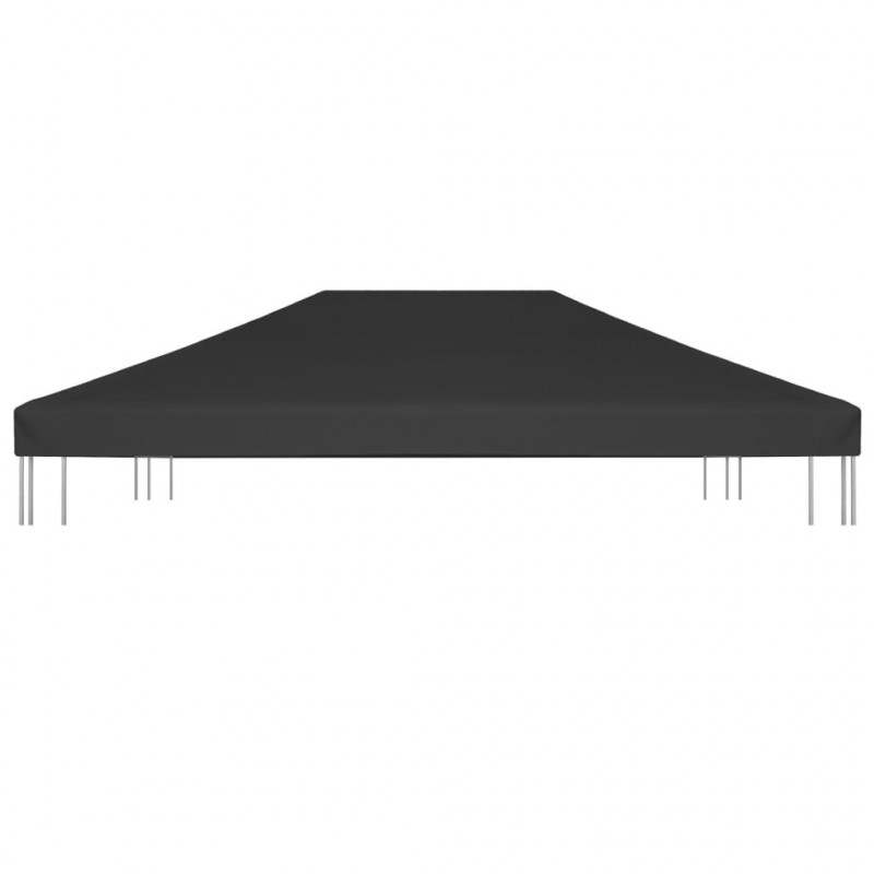 Zadaszenie altany ogrodowej, 270 g/m², 4x3 m, czarne