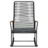 Ogrodowy fotel bujany, czarny, 59x79,5x104 cm, rattan PVC