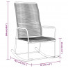 Ogrodowy fotel bujany, czarny, 59x79,5x104 cm, rattan PVC