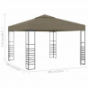 Namiot ogrodowy, 3x3 m, taupe, 180 g/m²