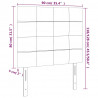 Zagłówek do łóżka z LED ciemnoniebieski, 90x5x118/128 cm