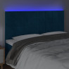 Zagłówek do łóżka z LED, ciemnoniebieski, 180x5x118/128 cm