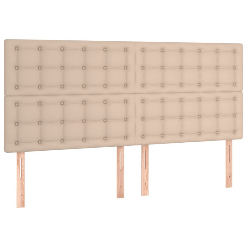Zagłówek do łóżka, cappuccino, 200x5x118/12 cm, sztuczna skóra