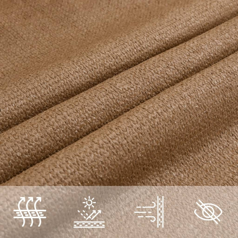 Żagiel przeciwsłoneczny, 160 g/m², taupe, 2x3,5 m, HDPE