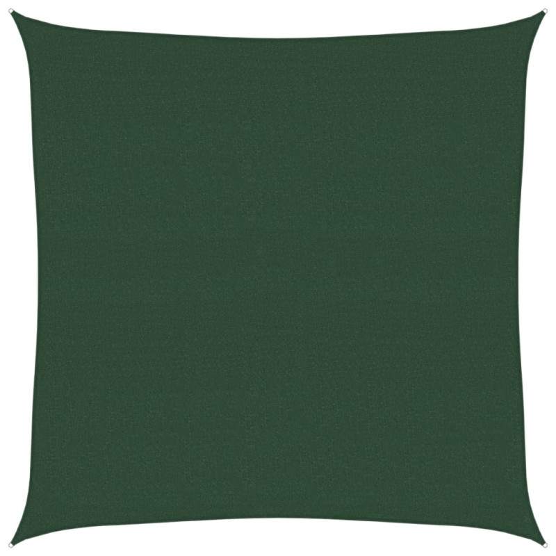 Żagiel przeciwsłoneczny, 160 g/m², ciemnozielony, 4x4 m, HDPE