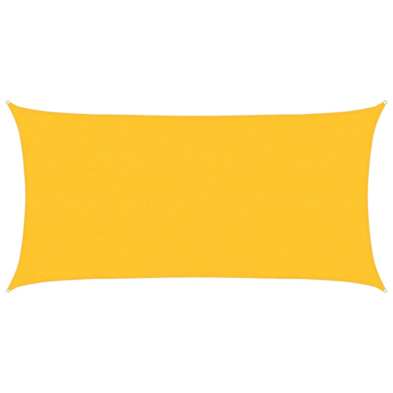 Żagiel przeciwsłoneczny, 160 g/m², żółty, 2,5x4,5 m, HDPE