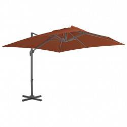 Parasol ogrodowy Cantilever z aluminiowym słupkiem, terakota, 400x300 cm