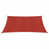 Żagiel przeciwsłoneczny, 160 g/m², czerwony, 2x2 m, HDPE