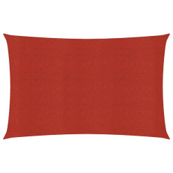 Żagiel przeciwsłoneczny, 160 g/m², czerwony, 2,5x5 m, HDPE