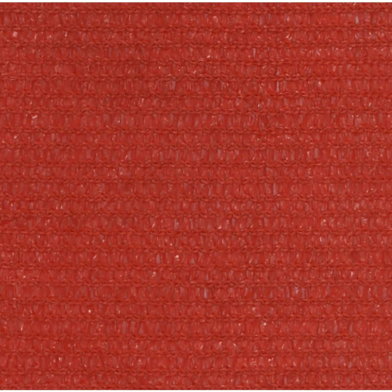 Żagiel przeciwsłoneczny, 160 g/m², czerwony, 2,5x5 m, HDPE