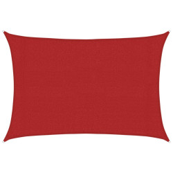 Żagiel przeciwsłoneczny, 160 g/m², czerwony, 3x4,5 m, HDPE