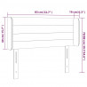 Zagłówek do łóżka z LED, niebieski, 83x16x78/88 cm, tkanina