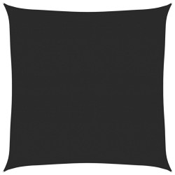 Żagiel przeciwsłoneczny, 160 g/m², czarny, 5x5 m, HDPE