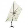 Parasol ogrodowy Cantilever z podwójnym blatem 300x300 cm, piaskowy