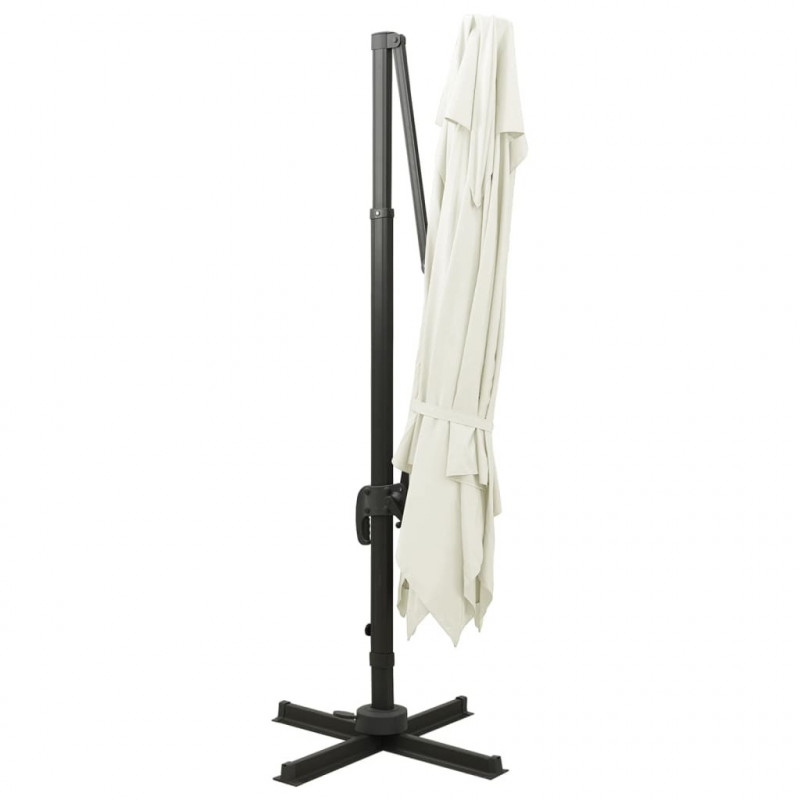 Parasol ogrodowy Cantilever z podwójnym blatem 300x300 cm, piaskowy
