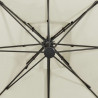 Parasol ogrodowy Cantilever z podwójnym blatem 300x300 cm, piaskowy