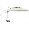 Parasol ogrodowy Cantilever z podwójnym blatem 300x300 cm, piaskowy