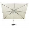 Parasol ogrodowy Cantilever z podwójną górą, piaskowy, 400x300 cm