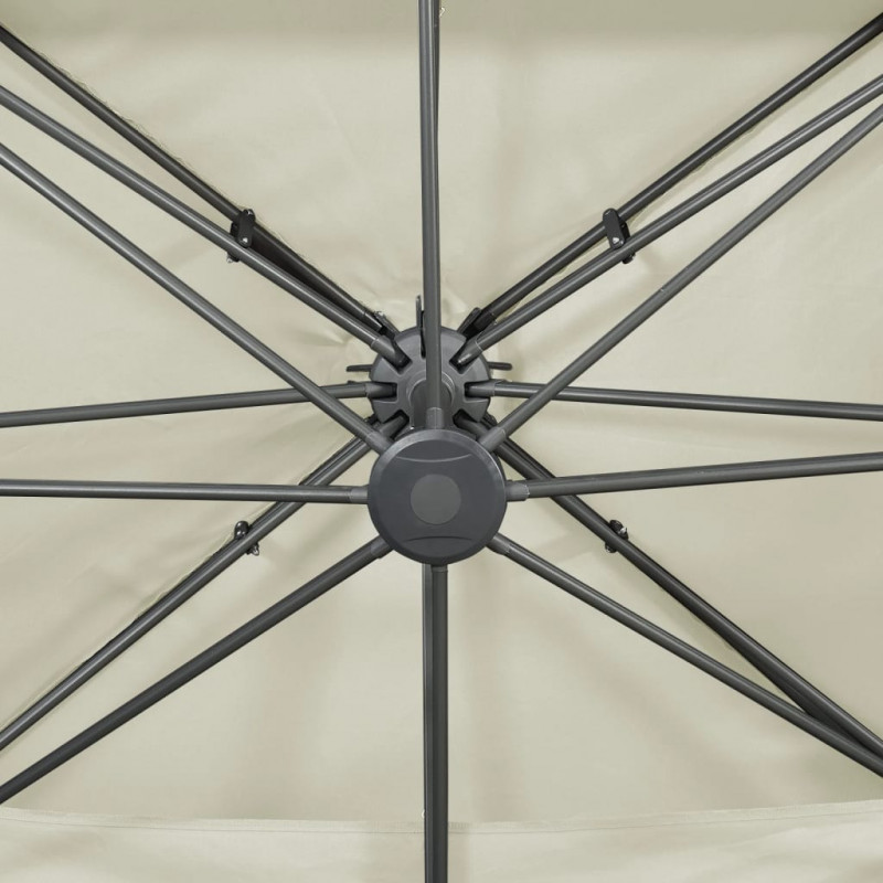 Parasol ogrodowy Cantilever z podwójną górą, piaskowy, 400x300 cm