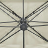 Parasol ogrodowy Cantilever z podwójną górą, piaskowy, 400x300 cm