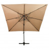 Parasol ogrodowy Cantilever z podwójnym blatem 300x300 cm Taupe