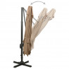 Parasol ogrodowy Cantilever z podwójnym blatem 300x300 cm Taupe