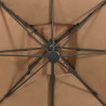 Parasol ogrodowy Cantilever z podwójnym blatem 300x300 cm Taupe