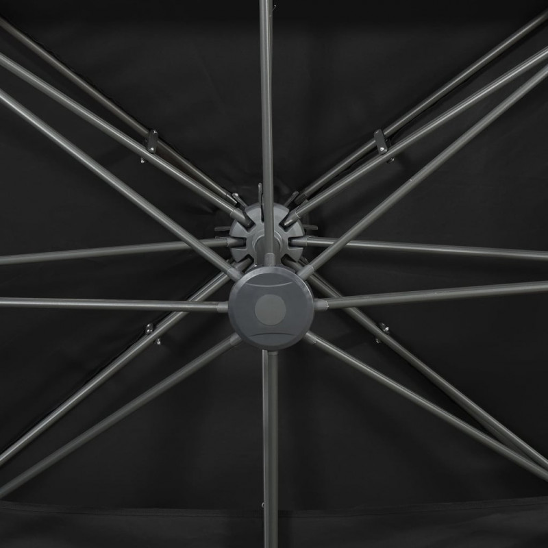 Parasol ogrodowy Cantilever z podwójnym blatem, czarny, 400x300 cm