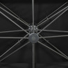 Parasol ogrodowy Cantilever z podwójnym blatem, czarny, 400x300 cm