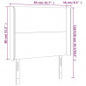 Zagłówek do łóżka z LED kremowy 83x16x118/128 cm sztuczna skóra