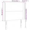 Zagłówek do łóżka z LED kremowy 103x16x118/128cm sztuczna skóra