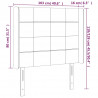 Zagłówek do łóżka z LED ciemnobrązowy 103x16x118/128 cm tkanina