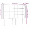 Zagłówek do łóżka z LED ciemnobrązowy 147x16x118/128 cm tkanina