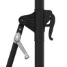 Parasol ogrodowy z LED, ścienny, 300 cm, bordowy