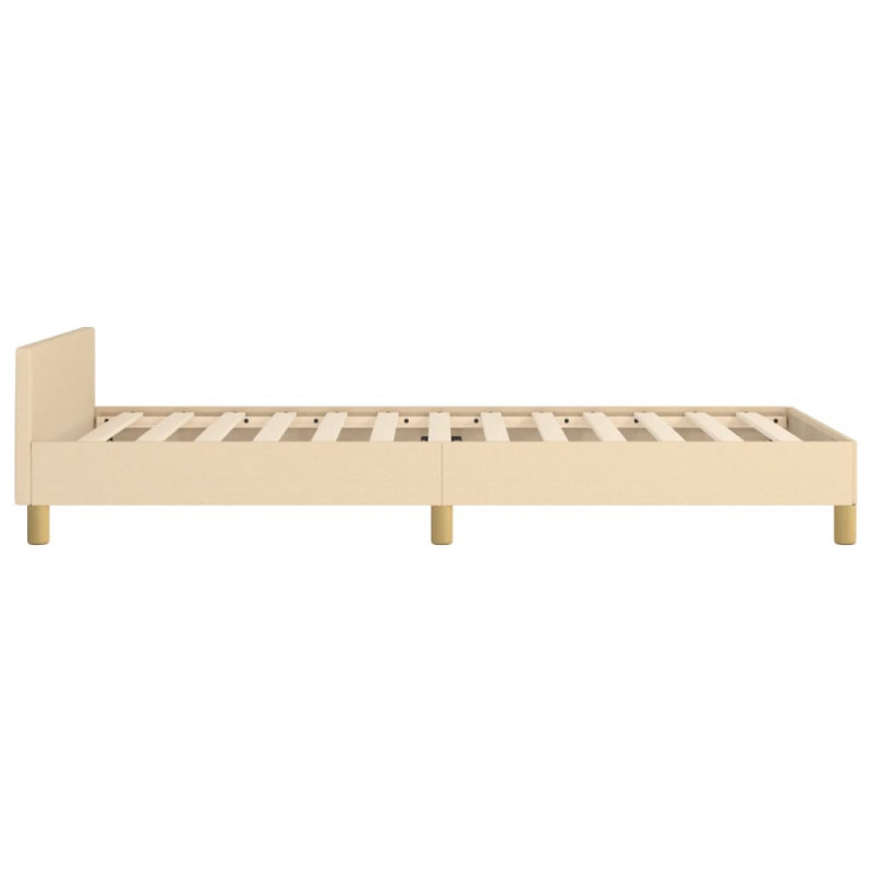 Rama łóżka bez materaca Kremowa 80x200 cm Tkanina