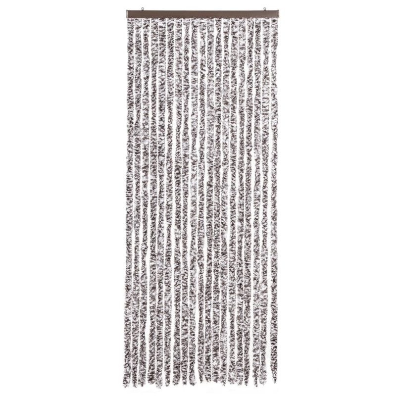 Zasłona przeciwko owadom, brązowo-beżowa, 56x200 cm, szenil