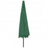Parasol ogrodowy z LED, 400 cm, zielony