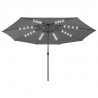 Parasol ogrodowy z LED, 400 cm, antracytowy