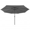 Parasol ogrodowy z LED, 400 cm, antracytowy