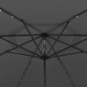 Parasol ogrodowy z LED, 400 cm, antracytowy