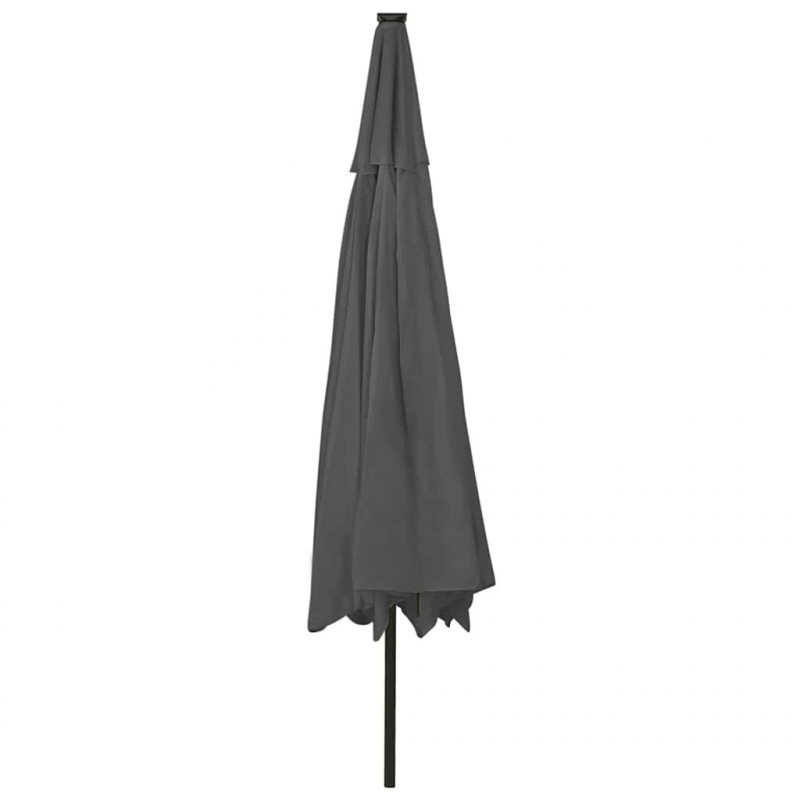Parasol ogrodowy z LED, 400 cm, antracytowy